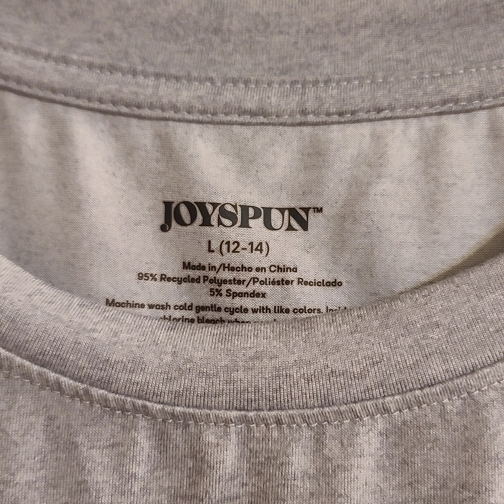 Joyspun Women's Gray Short Sleeve Tee Size L